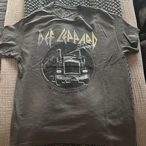 Vintage Def Leppard Graphic Tee - Charcoal